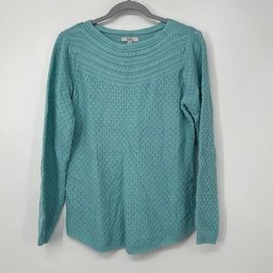 CROFT & BARROW LIGHT BLUE SOFT LONG SLEEVE SWEATER MEDIUM